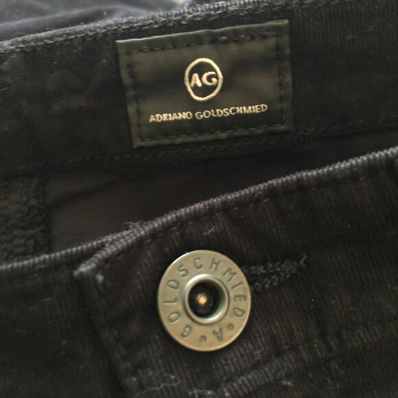 AG THE LEGGING ANKLE SUPER SKINNY BLACK STRETCH VELVET CORDUROY 25 NWOT - Picture 8 of 13